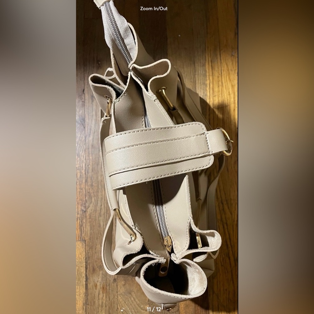 Yoki Taupe Satchel with Tassel - Picture 11 of 12